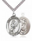 Women's Pewter Oval St. Christopher Softball Medal