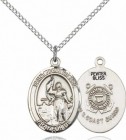 Women's Pewter Oval St. Joan of Arc  Coast Guard Medal