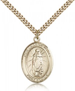 Our Lady of Tears Medal, Gold Filled, Large [BL0456]